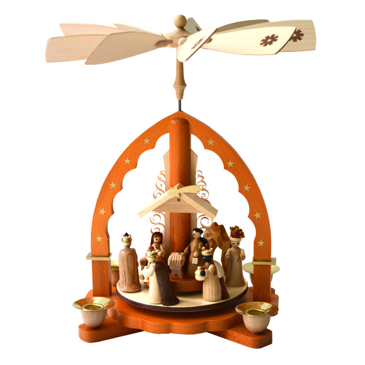 Pyramide Krippe natur 7
