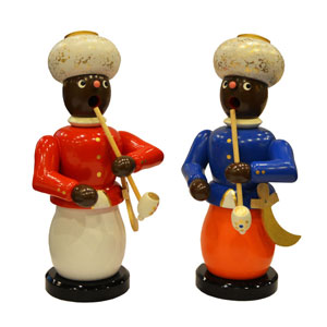 Räuchermann Mohr rot blau