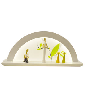 Schwibbogen weiß Glas