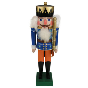 Nußknacker König blau Zepter