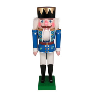 Nußknacker König blau weiß