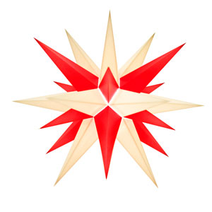 Herrnhuter Stern rot weiss