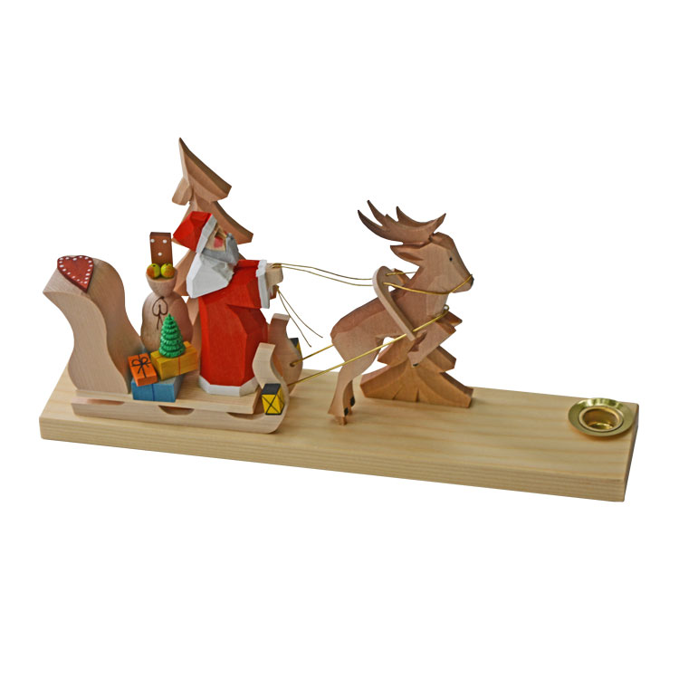 Lichthalter Weihnachtsmann mit Rentier 7