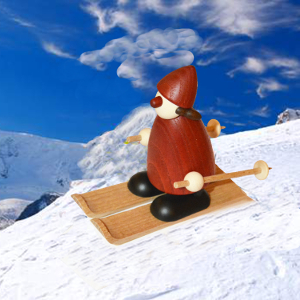 Weihnachtsfrau auf Ski 3