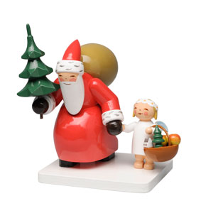 Weihnachtsmann mit Engel 3